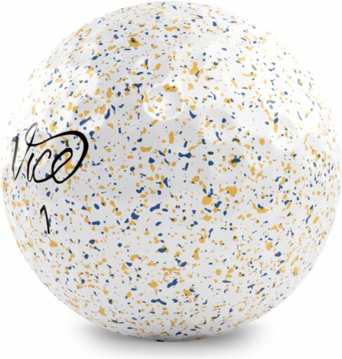 Vice Pro Plus Drip version golf balls showcasing their design