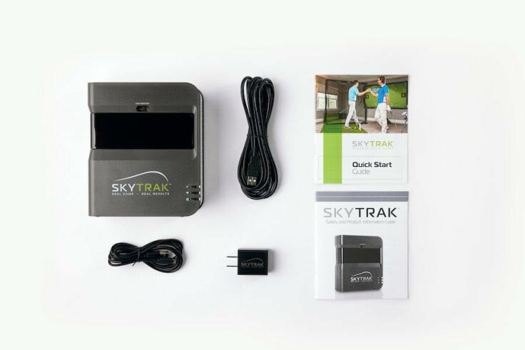 SkyTrak Golf Simulator Studio Pro Package contents.