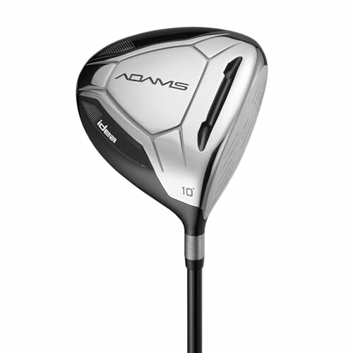 Adams golf club driver with black and silver design