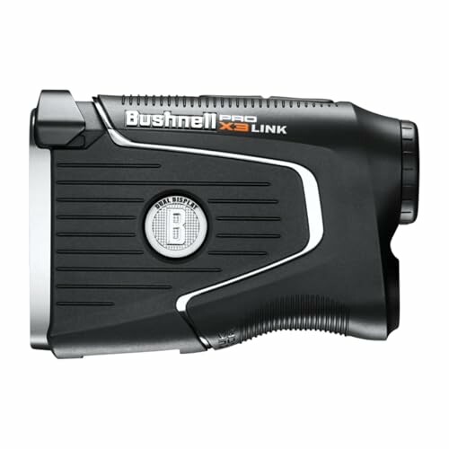 Bushnell Pro XE golf rangefinder with black and silver design.