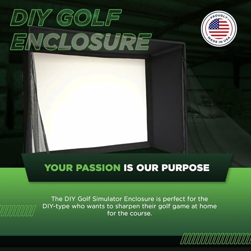 DIY Golf Simulator Enclosure advertisement