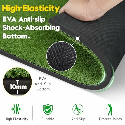 EVA anti-slip shock-absorbing mat with high elasticity and 10mm thickness.