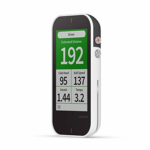 Garmin golf launch monitor displaying distance and stats