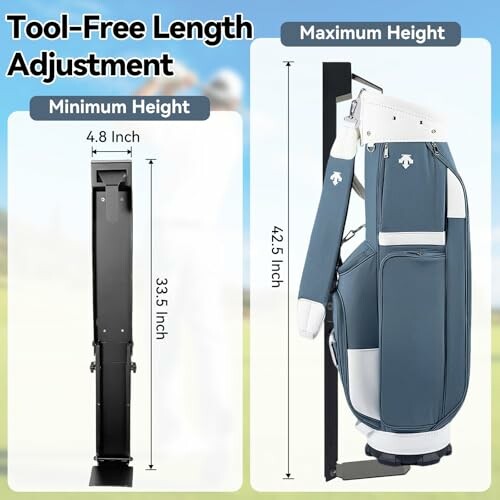 Adjustable Wall Mount Golf Bag Holder