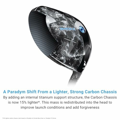 Paradym A Smoke golf club with titanium support structure.