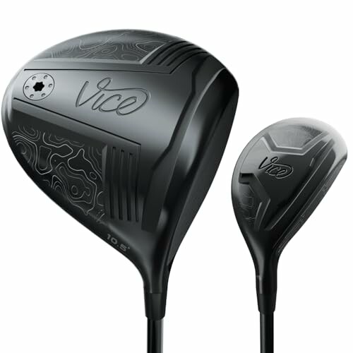 Black Vice golf club set with driver and hybrid.