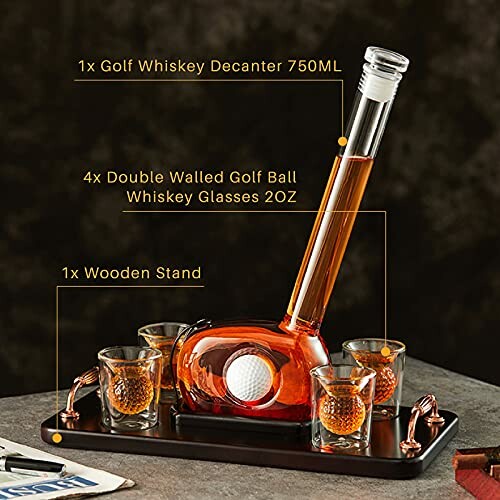 Golf Whiskey Decanter Set