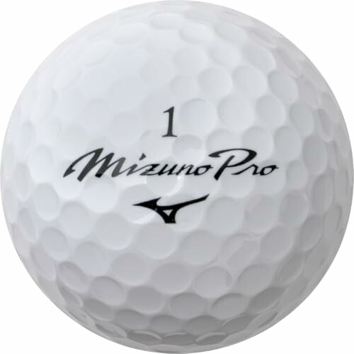 Mizuno Pro golf ball with dimples and logo.