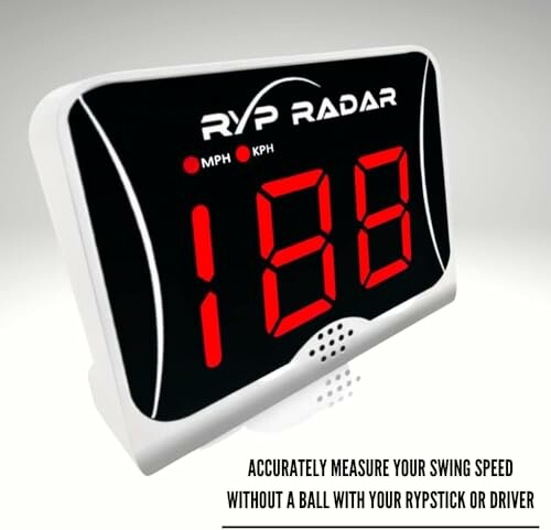 RYP Radar device displaying swing speed of 188